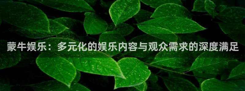顺盈娱乐：蒙牛娱乐：多元化的娱乐内容与观众需求的深度满足
